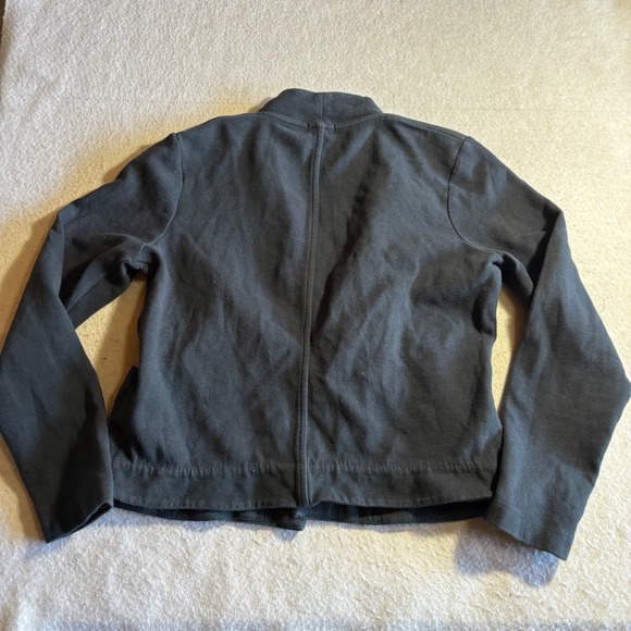 Jigsaw Knit Open Front Cardigan Jacket Navy Blue Size M Made in Portugal - Picture 8 of 9